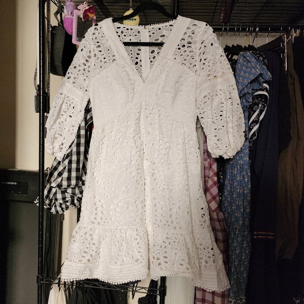 Lilly Pulitzer Cotton Eyelet Mini Dress, Small